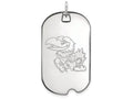 10k White Gold Logoart University Of Kansas Large Dog Tag Pendant Necklace