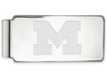 10k White Gold Logoart Michigan (univ Of) Money Clip