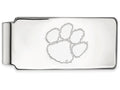 10k White Gold Logoart Clemson University Money Clip