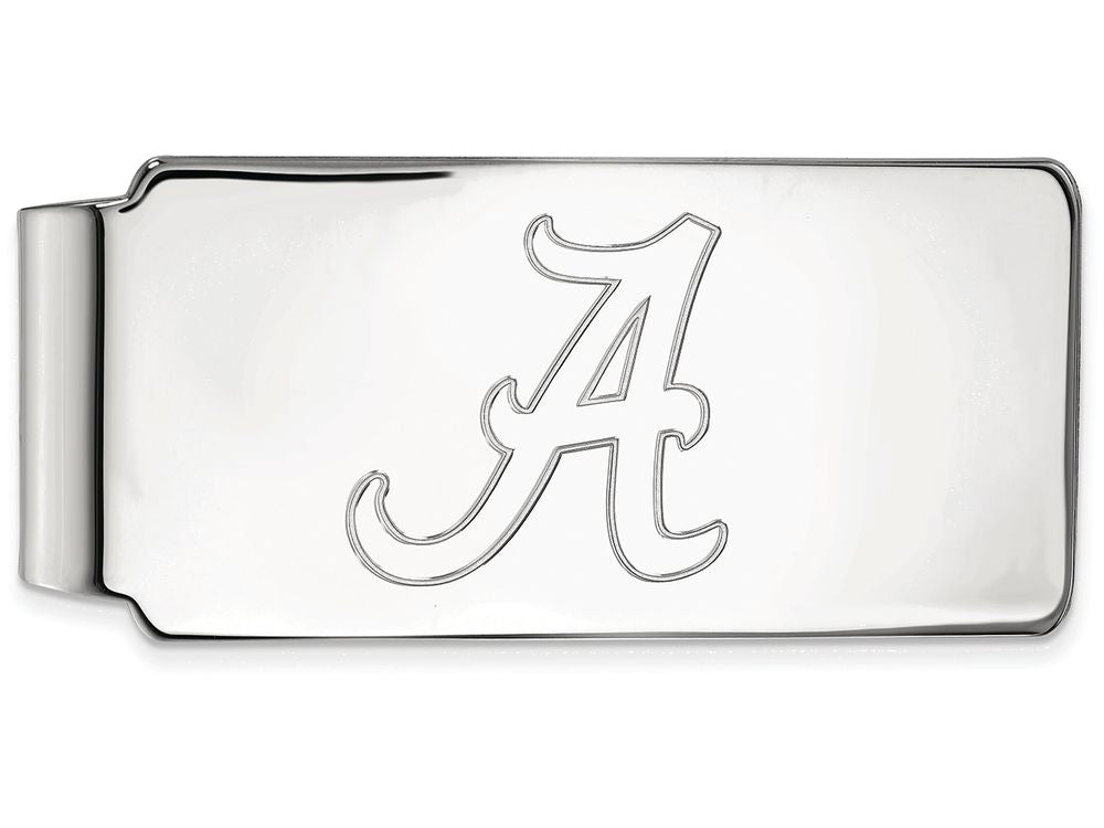 10k White Gold Logoart University Of Alabama Money Clip