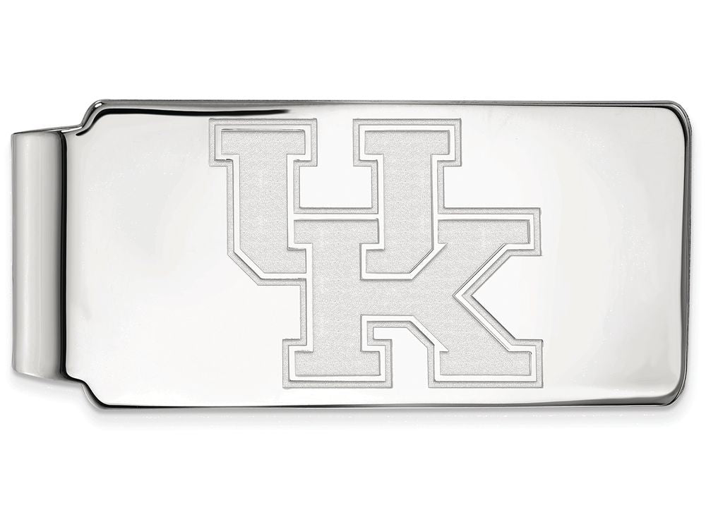 10k White Gold Logoart University Of Kentucky Money Clip