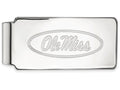 10k White Gold Logoart University Of Mississippi Money Clip