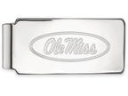 10k White Gold Logoart University Of Mississippi Money Clip
