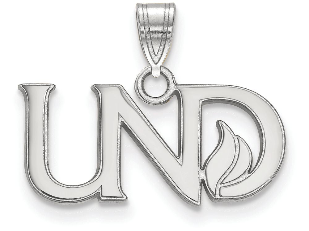 10k White Gold Logoart University Of North Dakota Small Pendant