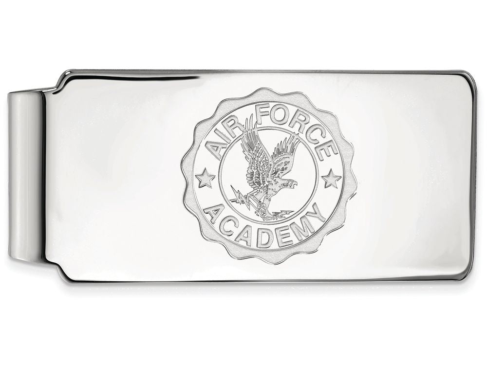 10k White Gold Logoart United States Air Force Academy Crest Money Clip