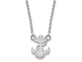 10k White Gold Logoart Navy Small Pendant Necklace