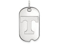 10k White Gold Logoart University Of Tennessee Small Dog Tag Pendant Necklace
