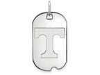 10k White Gold Logoart University Of Tennessee Small Dog Tag Pendant Necklace