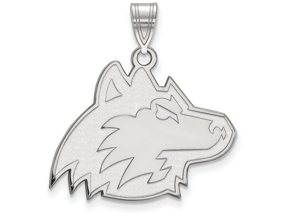 10k White Gold Logoart Northern Illinois University Large Pendant
