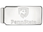 10k White Gold Logoart Penn State University Money Clip