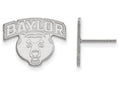 10k White Gold Logoart Baylor University Small Post Earrings