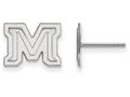 10k White Gold Logoart Montana State University Extra Small Post Earrings