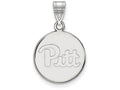 10k White Gold Logoart University Of Pittsburgh Medium Disc Pendant