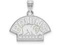 10k White Gold Nhl Logoart Boston Bruins Small Pendant