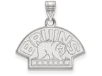 10k White Gold Nhl Logoart Boston Bruins Small Pendant