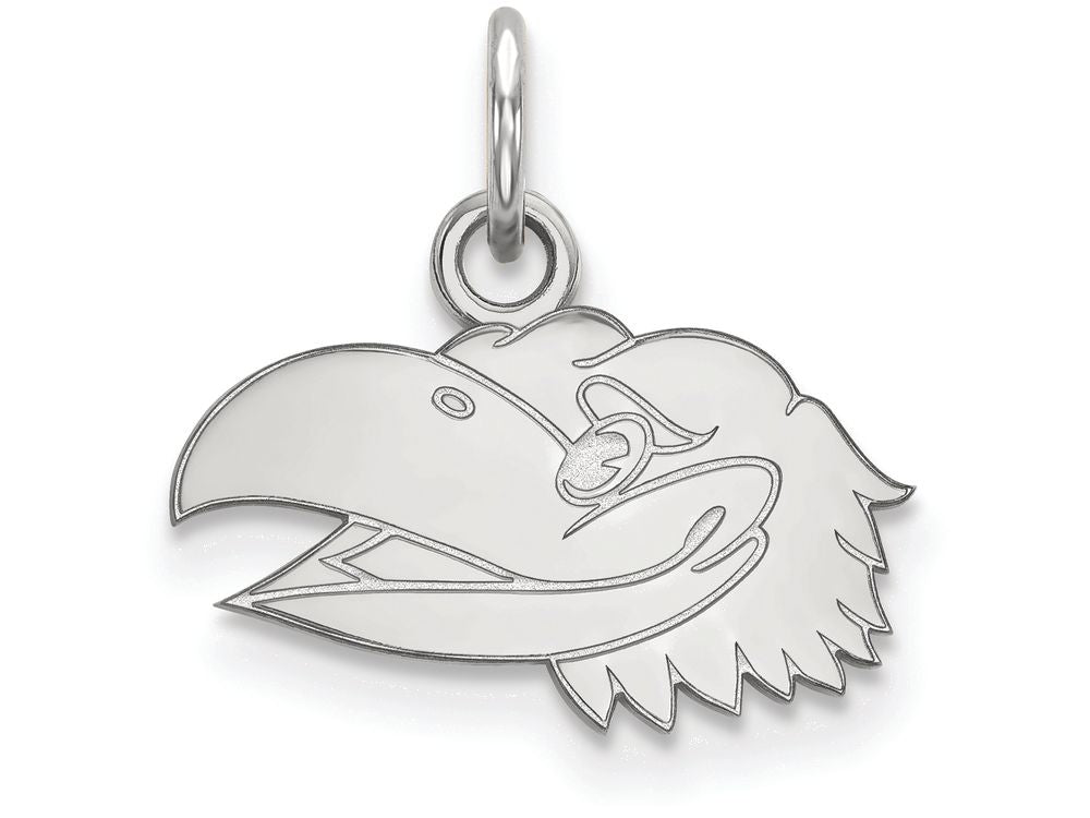10k White Gold Logoart University Of Kansas Extra Small Pendant