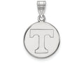 10k White Gold Logoart University Of Tennessee Medium Disc Pendant