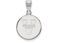 10k White Gold Logoart University Of Virginia Medium Disc Pendant