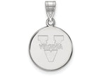 10k White Gold Logoart University Of Virginia Medium Disc Pendant