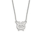 10k White Gold Nhl Logoart Chicago Blackhawks Small Pendant Necklace