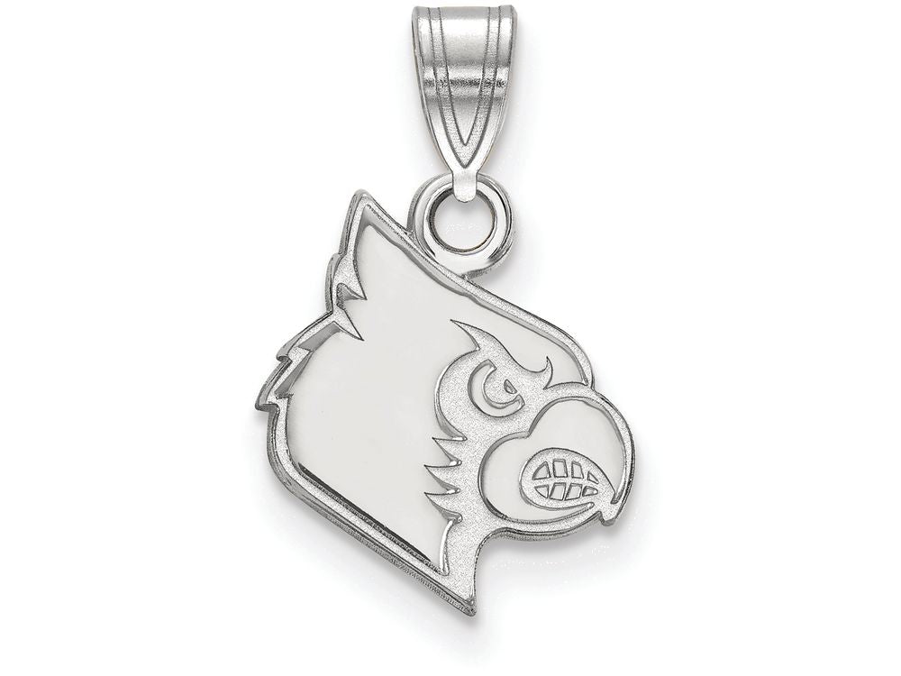 10k White Gold Logoart University Of Louisville Small Pendant
