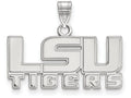 10k White Gold Logoart Louisiana State University Small Pendant