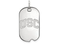 Logoart 10k White Gold University Of Southern California Small Dog Tag Pendant Necklace