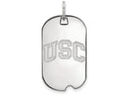 Logoart 10k White Gold University Of Southern California Small Dog Tag Pendant Necklace