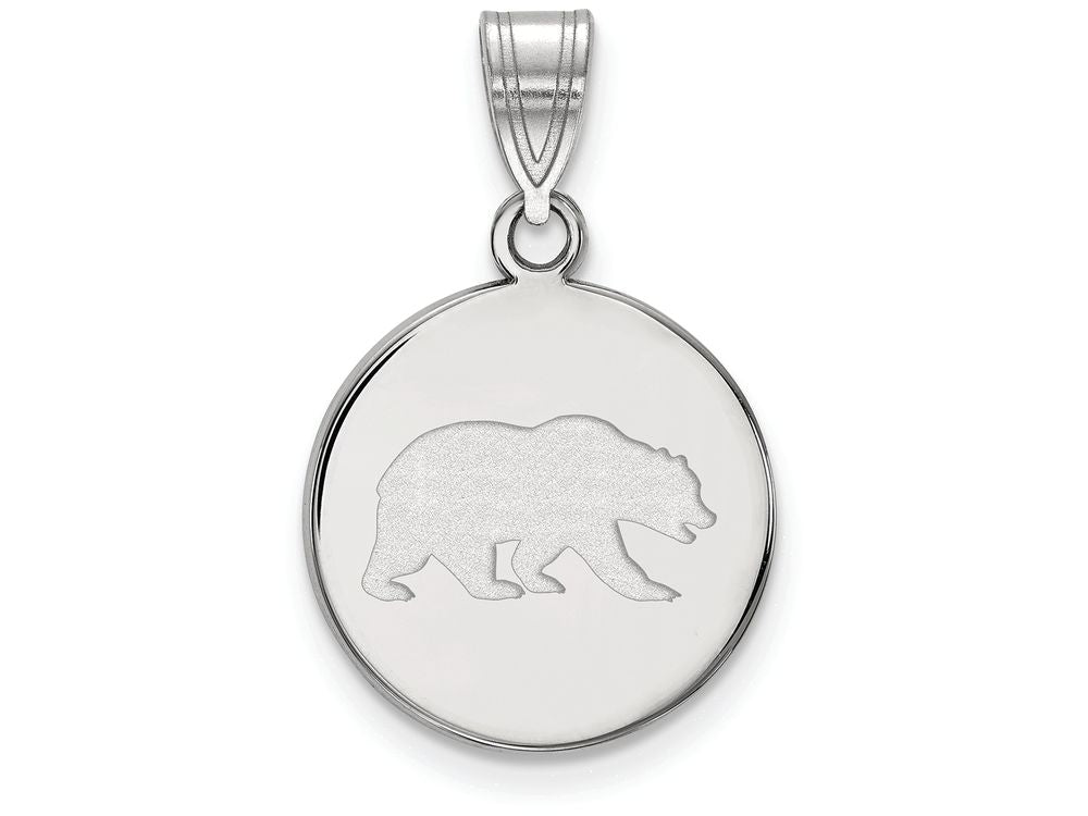10k White Gold Logoart University Of California Berkeley Medium Disc Pendant