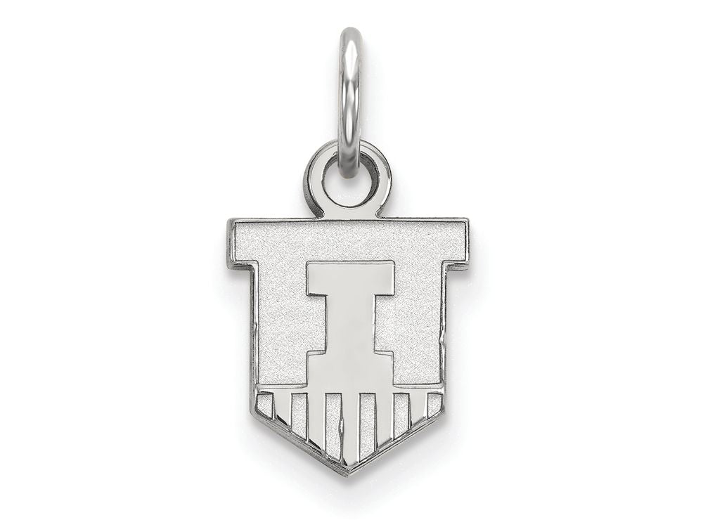 10k White Gold Logoart University Of Illinois Extra Small Pendant