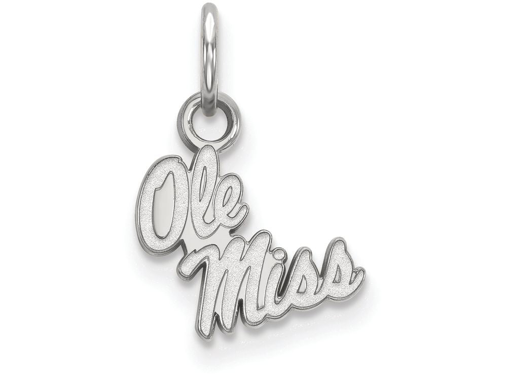 10k White Gold Logoart University Of Mississippi Extra Small Pendant