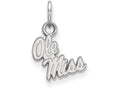 10k White Gold Logoart University Of Mississippi Extra Small Pendant