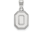 10k White Gold Logoart Ohio State University Small Pendant