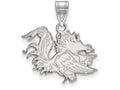 10k White Gold Logoart University Of South Carolina Medium Pendant
