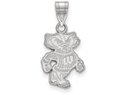 10k White Gold Logoart University Of Wisconsin Medium Pendant