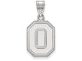 10k White Gold Logoart Ohio State University Medium Pendant
