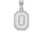 10k White Gold Logoart Ohio State University Medium Pendant