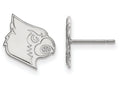 10k White Gold Logoart University Of Louisville Small Post Earrings