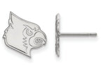10k White Gold Logoart University Of Louisville Small Post Earrings