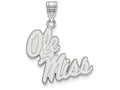 10k White Gold Logoart University Of Mississippi Large Pendant