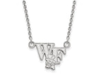 10k White Gold Logoart Wake Forest University Small Pendant Necklace