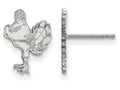 10k White Gold Logoart Virginia Tech Small Post Earrings