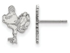 10k White Gold Logoart Virginia Tech Small Post Earrings
