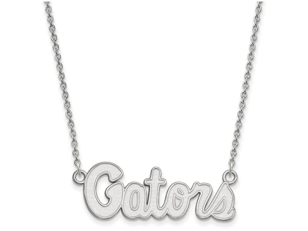 10k White Gold Logoart University Of Florida Small Pendant Necklace