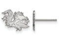 10k White Gold Logoart University Of South Carolina Extra Small Post Earrings