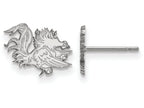 10k White Gold Logoart University Of South Carolina Extra Small Post Earrings