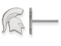 10k White Gold Logoart Michigan State University Extra Small Post Earrings