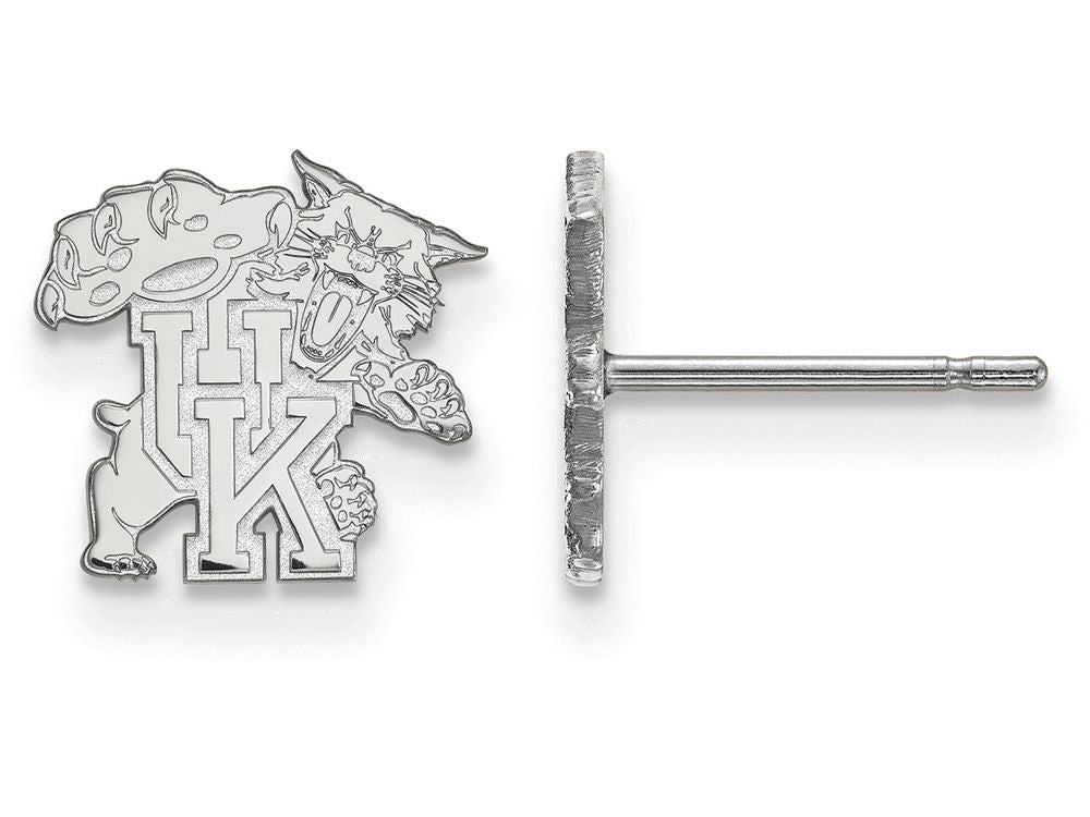 10k White Gold Logoart University Of Kentucky Extra Small Post Earrings