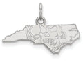 10k White Gold Logoart East Carolina University Extra Small Pendant