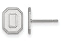 10k White Gold Logoart Ohio State University Extra Small Post Earrings